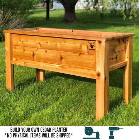 raised cedar planter box plans